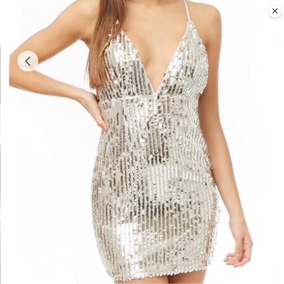 Forever 21 Silver and Rose Gold Sequin Dress - Picture 16 of 16